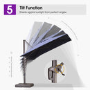 PURPLE LEAF Patio Cantilever Umbrella with Aluminum Offset Hanging for Pool Garden Deck