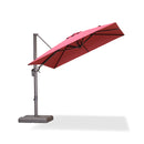 PURPLE LEAF Patio Cantilever Umbrella with Aluminum Offset Hanging for Pool Garden Deck