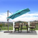 PURPLE LEAF Patio Cantilever Umbrella with Aluminum Offset Hanging for Pool Garden Deck