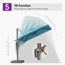 PURPLE LEAF Patio Cantilever Umbrella with Aluminum Offset Hanging for Pool Garden Deck