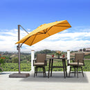 PURPLE LEAF Patio Cantilever Umbrella with Aluminum Offset Hanging for Pool Garden Deck