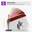 PURPLE LEAF Patio Cantilever Umbrella with Aluminum Offset Hanging for Pool Garden Deck