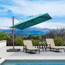 PURPLE LEAF Patio Cantilever Umbrella with Aluminum Offset Hanging for Pool Garden Deck