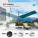 PURPLE LEAF Patio Cantilever Umbrella with Aluminum Offset Hanging for Pool Garden Deck