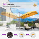 PURPLE LEAF Patio Cantilever Umbrella with Aluminum Offset Hanging for Pool Garden Deck