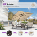 PURPLE LEAF Patio Cantilever Umbrella with Aluminum Offset Hanging for Pool Garden Deck