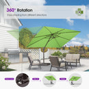 PURPLE LEAF Patio Cantilever Umbrella with Aluminum Offset Hanging for Pool Garden Deck