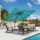 PURPLE LEAF Patio Cantilever Umbrella with Aluminum Offset Hanging for Pool Garden Deck