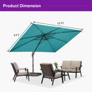 PURPLE LEAF Patio Cantilever Umbrella with Aluminum Offset Hanging for Pool Garden Deck