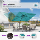 PURPLE LEAF Patio Cantilever Umbrella with Aluminum Offset Hanging for Pool Garden Deck