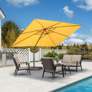PURPLE LEAF Patio Cantilever Umbrella with Aluminum Offset Hanging for Pool Garden Deck