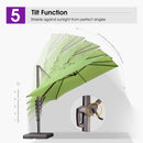 PURPLE LEAF Patio Cantilever Umbrella with Aluminum Offset Hanging for Pool Garden Deck