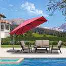 PURPLE LEAF Patio Cantilever Umbrella with Aluminum Offset Hanging for Pool Garden Deck