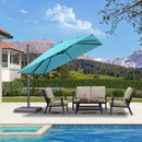 PURPLE LEAF Patio Cantilever Umbrella with Aluminum Offset Hanging for Pool Garden Deck