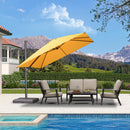 PURPLE LEAF Patio Cantilever Umbrella with Aluminum Offset Hanging for Pool Garden Deck