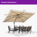 PURPLE LEAF Patio Cantilever Umbrella with Aluminum Offset Hanging for Pool Garden Deck