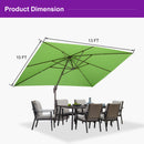 PURPLE LEAF Patio Cantilever Umbrella with Aluminum Offset Hanging for Pool Garden Deck