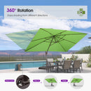 PURPLE LEAF Patio Cantilever Umbrella with Aluminum Offset Hanging for Pool Garden Deck