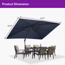 PURPLE LEAF Patio Cantilever Umbrella with Aluminum Offset Hanging for Pool Garden Deck