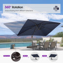 PURPLE LEAF Patio Cantilever Umbrella with Aluminum Offset Hanging for Pool Garden Deck