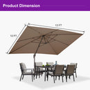 PURPLE LEAF Patio Cantilever Umbrella with Aluminum Offset Hanging for Pool Garden Deck