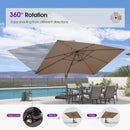 PURPLE LEAF Patio Cantilever Umbrella with Aluminum Offset Hanging for Pool Garden Deck