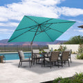 PURPLE LEAF Patio Cantilever Umbrella with Aluminum Offset Hanging for Pool Garden Deck