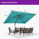 PURPLE LEAF Patio Cantilever Umbrella with Aluminum Offset Hanging for Pool Garden Deck