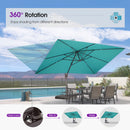 PURPLE LEAF Patio Cantilever Umbrella with Aluminum Offset Hanging for Pool Garden Deck