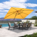 PURPLE LEAF Patio Cantilever Umbrella with Aluminum Offset Hanging for Pool Garden Deck