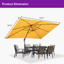 PURPLE LEAF Patio Cantilever Umbrella with Aluminum Offset Hanging for Pool Garden Deck