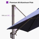 PURPLE LEAF Patio Cantilever Umbrella with Aluminum Offset Hanging for Pool Garden Deck