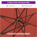 PURPLE LEAF Patio Cantilever Umbrella with Aluminum Offset Hanging for Pool Garden Deck