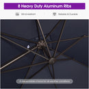 PURPLE LEAF Patio Cantilever Umbrella with Aluminum Offset Hanging for Pool Garden Deck
