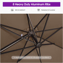 PURPLE LEAF Patio Cantilever Umbrella with Aluminum Offset Hanging for Pool Garden Deck