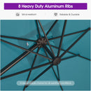 PURPLE LEAF Patio Cantilever Umbrella with Aluminum Offset Hanging for Pool Garden Deck
