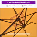 PURPLE LEAF Patio Cantilever Umbrella with Aluminum Offset Hanging for Pool Garden Deck