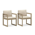 PURPLE LEAF Caesar 2-Pieces Patio Dining Chairs Aluminum Luxury Chairs with Olifen Removable Thick Cushion and Pillow for Garden Deck