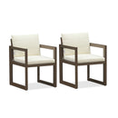 PURPLE LEAF Caesar 2-Pieces Patio Dining Chairs Aluminum Luxury Chairs with Olifen Removable Thick Cushion and Pillow for Garden Deck