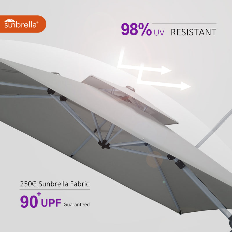PURPLE LEAF Premium Patio Umbrella Classic SUNBRELLA Cantilever Umbrellas