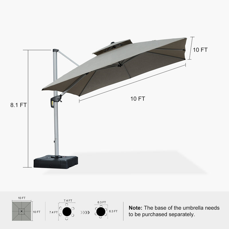 PURPLE LEAF Premium Patio Umbrella Classic SUNBRELLA Cantilever Umbrellas