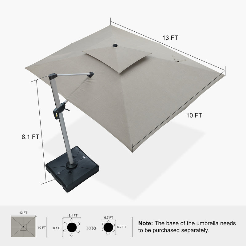 PURPLE LEAF Premium Patio Umbrella Classic SUNBRELLA Cantilever Umbrellas