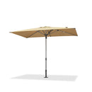 PURPLE LEAF Semi-Auto 1.9''/2.4''/3.1'' Pole Commercial Patio Umbrella Market Umbrella for Café, Restaurant & Hotel