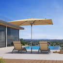 PURPLE LEAF Semi-Auto 1.9''/2.4''/3.1'' Pole Commercial Patio Umbrella Market Umbrella for Café, Restaurant & Hotel