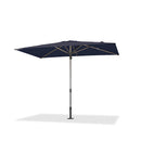 PURPLE LEAF Semi-Auto 1.9''/2.4''/3.1'' Pole Commercial Patio Umbrella Market Umbrella for Café, Restaurant & Hotel