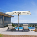 PURPLE LEAF Semi-Auto 1.9''/2.4''/3.1'' Pole Commercial Patio Umbrella Market Umbrella for Café, Restaurant & Hotel