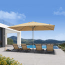PURPLE LEAF Semi-Auto 1.9''/2.4''/3.1'' Pole Commercial Patio Umbrella Market Umbrella for Café, Restaurant & Hotel