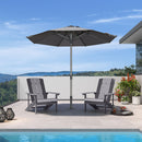 PURPLE LEAF Semi-Auto 1.9''/2.4''/3.1'' Pole Commercial Patio Umbrella Market Umbrella for Café, Restaurant & Hotel