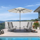 PURPLE LEAF Semi-Auto 1.9''/2.4''/3.1'' Pole Commercial Patio Umbrella Market Umbrella for Café, Restaurant & Hotel