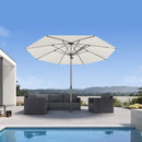 PURPLE LEAF Semi-Auto 1.9''/2.4''/3.1'' Pole Commercial Patio Umbrella Market Umbrella for Café, Restaurant & Hotel